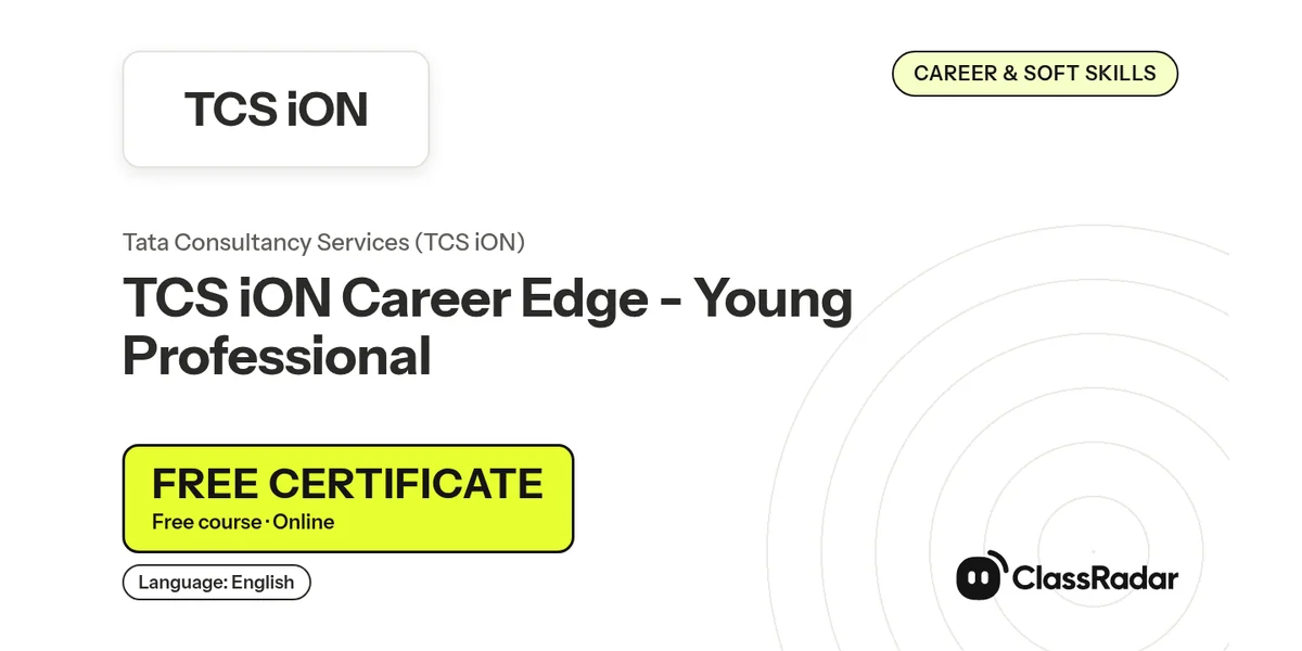 TCS iON Career Edge - Young Professional: free course thumbnail, language English, free certificate